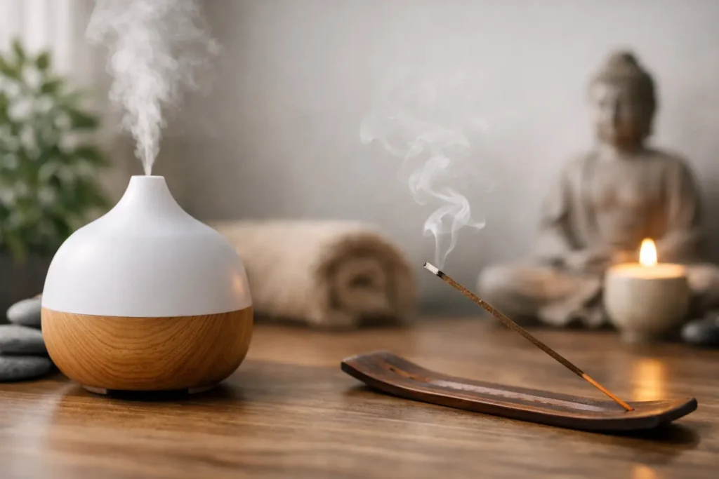 Difusor ou incenso para meditação?