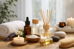 Rotina de autocuidado com aromas para o dia a dia